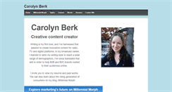 Desktop Screenshot of carolynberk.com